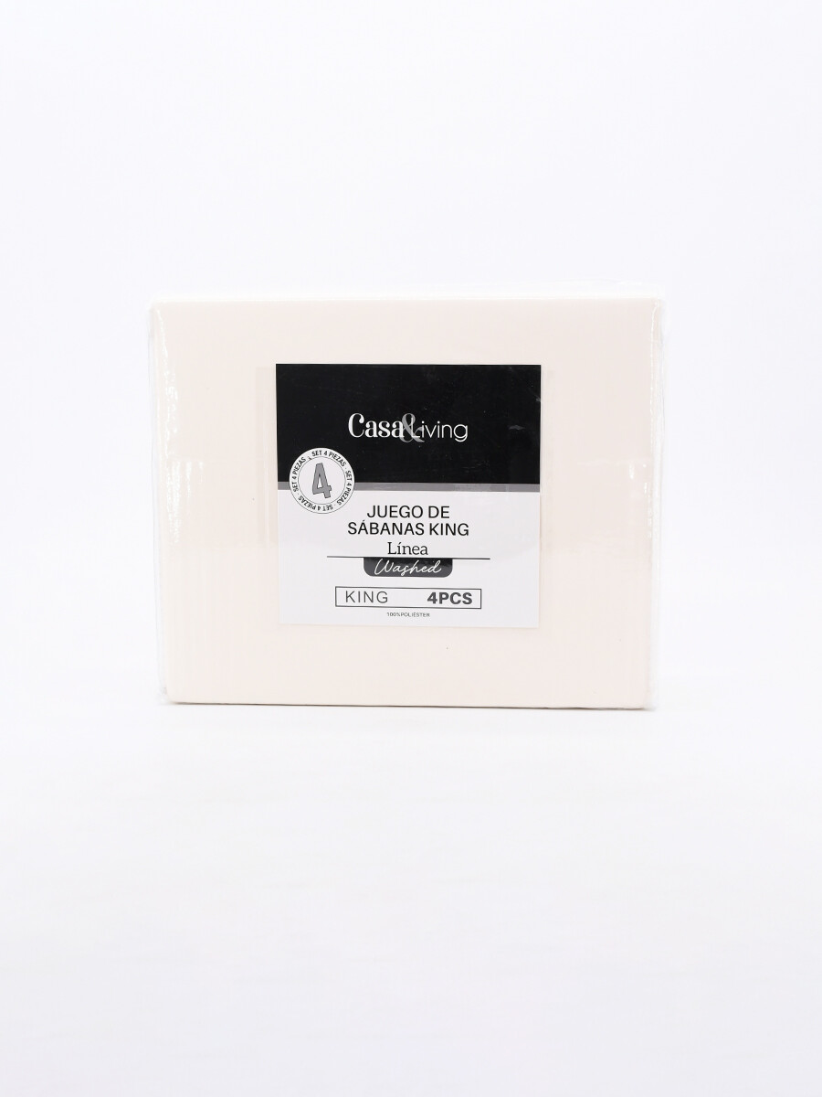 JUEGO DE SABANAS KING - BEIGE 