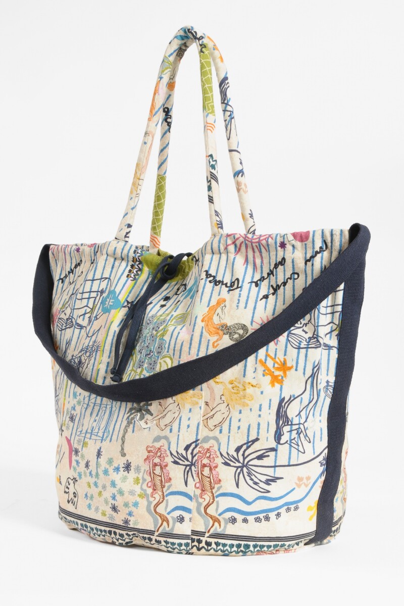 Bolso tote sirenas azul