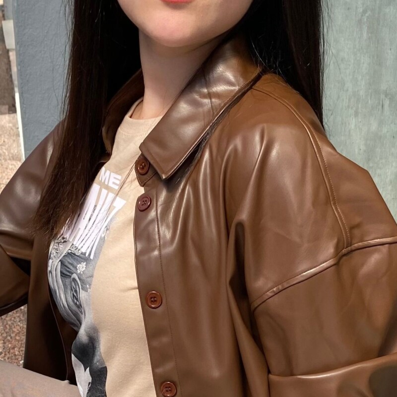Camisa Cuerina Wanna Brown