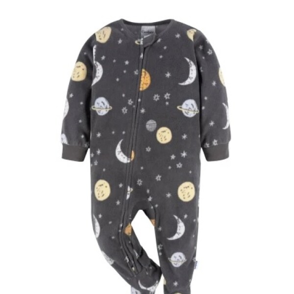 Pijama Micropolar con pie Gerber Gris Planetas
