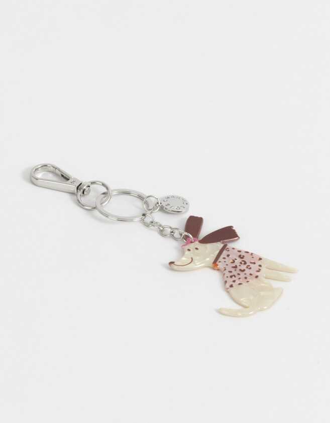 Llavero Acrilico Llavero Y Charm De Perrito - Combinacion Multicolor
