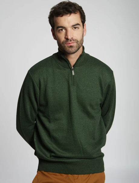 Remera melange verde