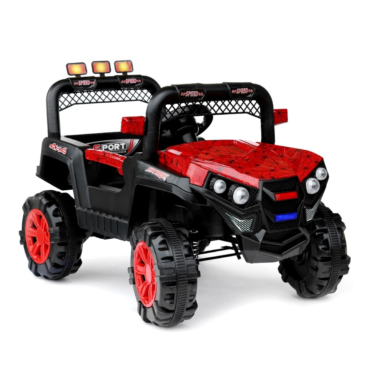 Jeep 4x4 Niños Auto Motor Batería Control USB Luces y Música - Rojo 