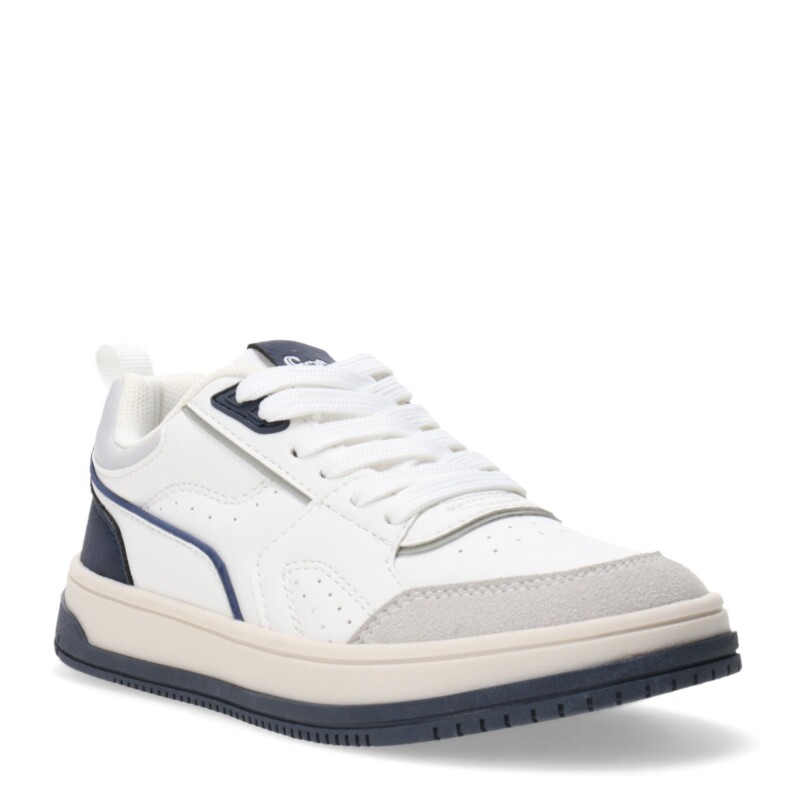 Championes de Niño Croco Kids Alquezar Blanco - Azul Marino