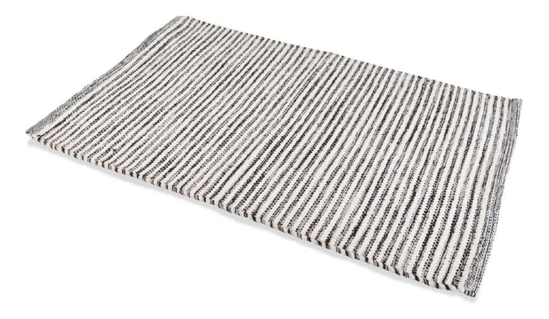 Alfombra Celeste a rayas 100% Algodón - 50x80 - Celeste 