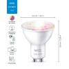 LAMPARA LED DICROICA SMART GU10 4,9W COLORES WIZ LAMPARA LED DICROICA SMART GU10 4,9W COLORES WIZ