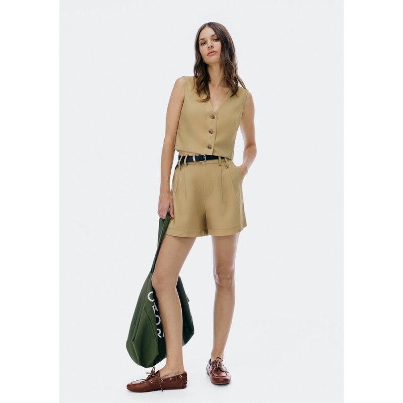 COLETE FEM MARROM MEDIO