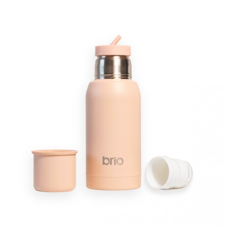 Set De Termo 750 Ml Y Mate Con Tapa brio Acero Inox Salmón