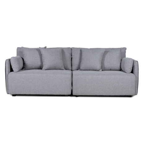 Sofá Torino - Tela Microfibra - 3 cuerpos 3A-342 (Gris)
