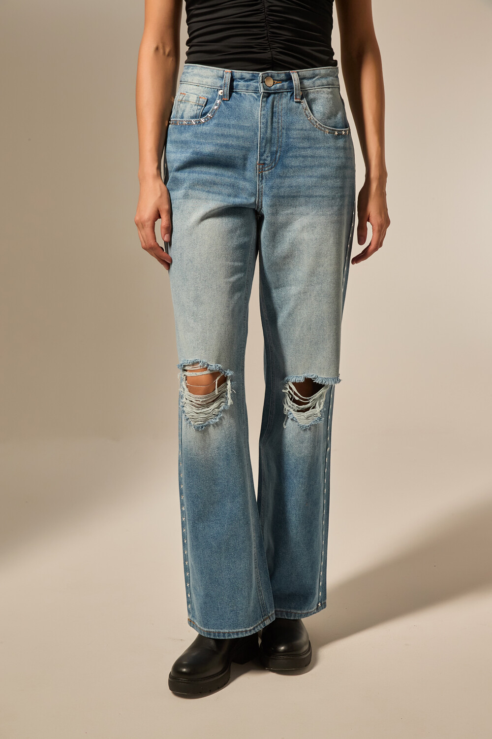 Pantalon Rochie Celeste Grisaceo