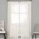 Juego De Cortinas Lino Blancas 106cm X 160cm Blanco