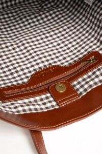 Travel Bag Cuero Vegano Chocolate