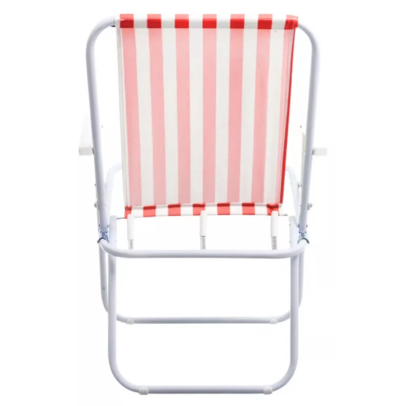 Silla De Playa Plegable Tubo De Hierro Rojo