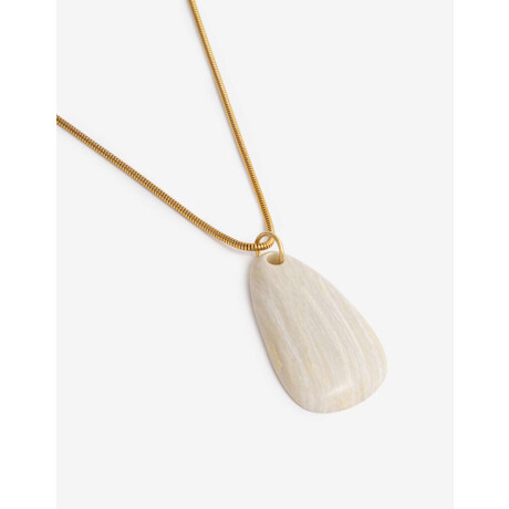Collares Largos Piedra Dorado oro cepillado mate