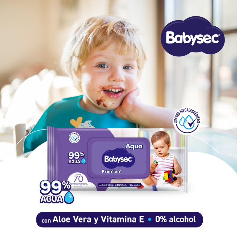 Toallitas Húmedas Babysec Premium 99% Agua 70 Uds. Toallitas Húmedas Babysec Premium 99% Agua 70 Uds.