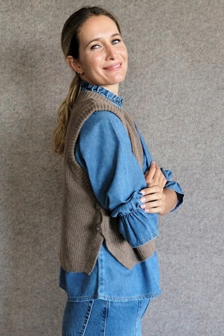 Chaleco Olivia Tostado