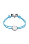 PULSERA DE HILO ELÁSTICO AZUL CON CORAZÓN BAÑADO EN PLATA DE LEY Pulsera