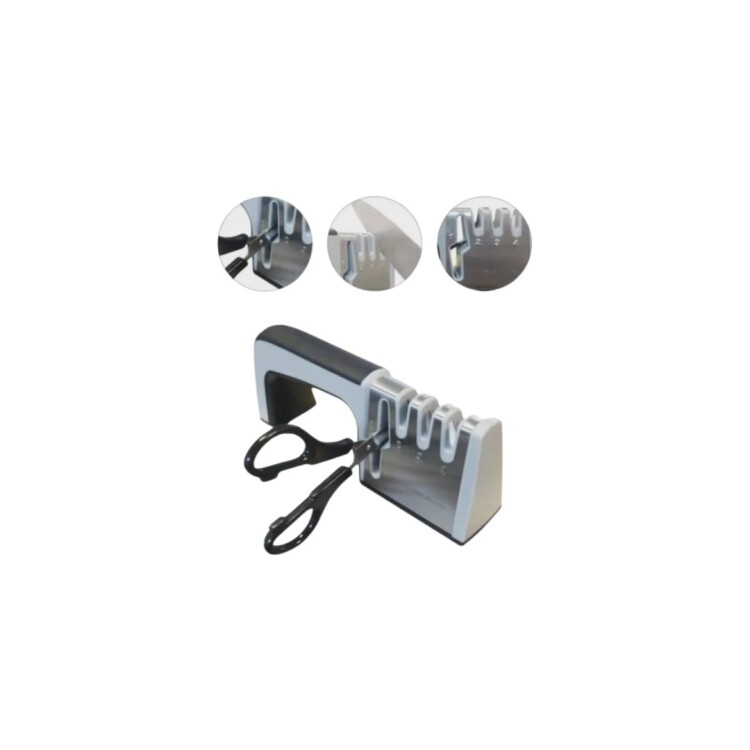 AFILADOR DE CUCHILLOS Y TIJERAS MOR 23X8,5CM NEGRO