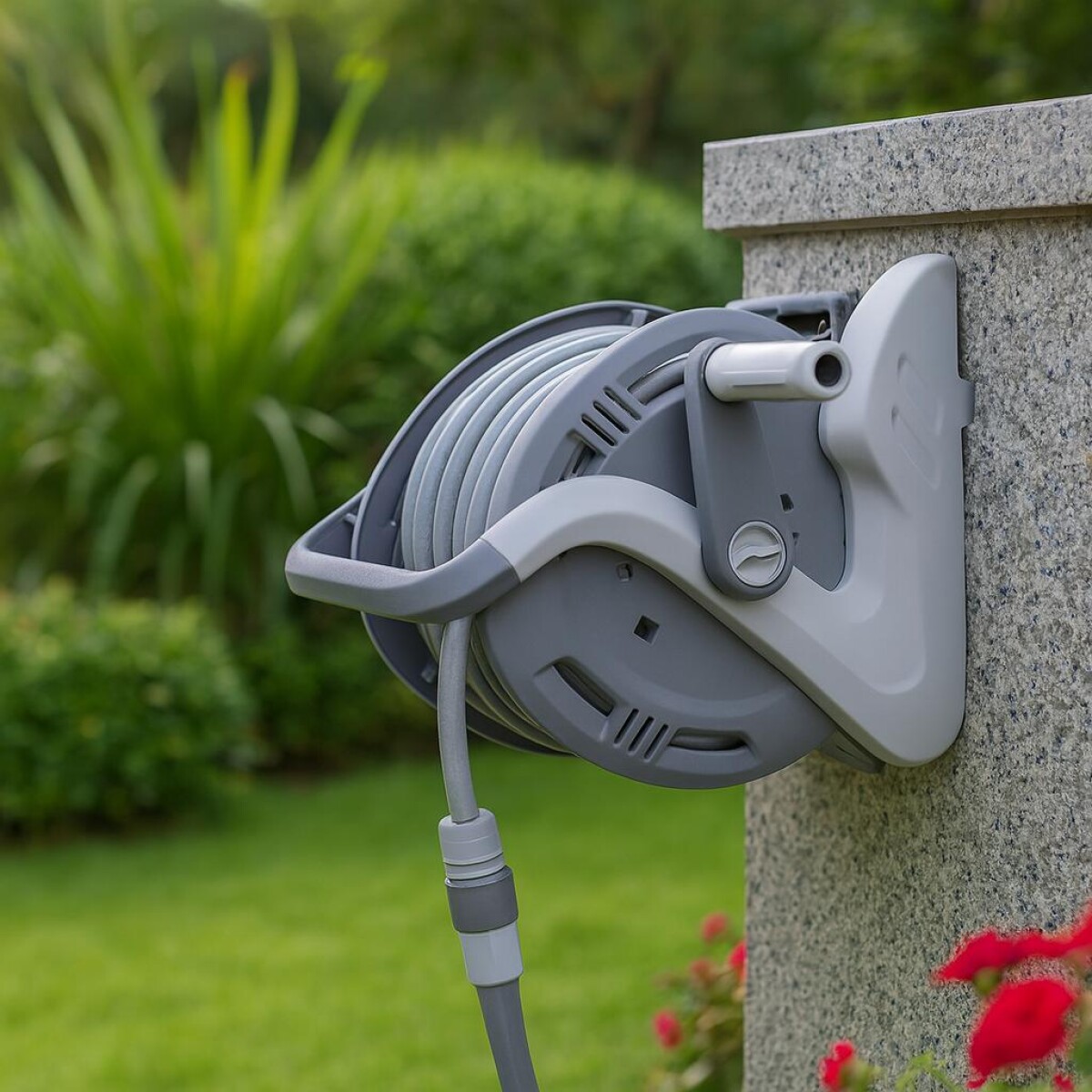 Carrete Con Manguera Enrollador Manual Ultra Resistente 20M 