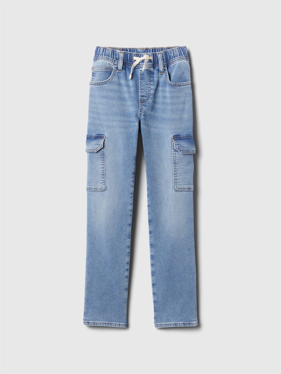 Jean Pull On Straight Niño - Light Wash 