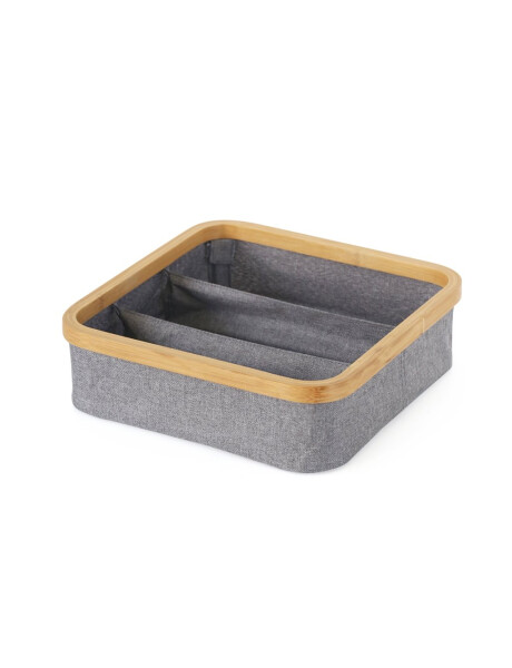 ORGANIZADOR PLEGABLE 3 COMP 30X30X9CM EX TELA GRIS ORGANIZADOR PLEGABLE 3 COMP 30X30X9CM EX TELA GRIS