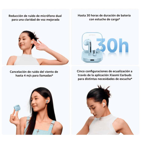 Auriculares Bluetooth Xiaomi Redmi Buds 6 Active con Estuche de Carga Blanco