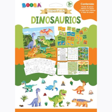Superpack Para Leer Y Colorear Dinosaurios Con Juegos Ub 001
