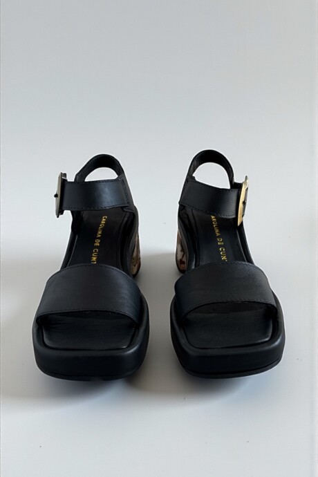 Sandalias Niri Negro Con Arte Sandalias Niri Negro Con Arte