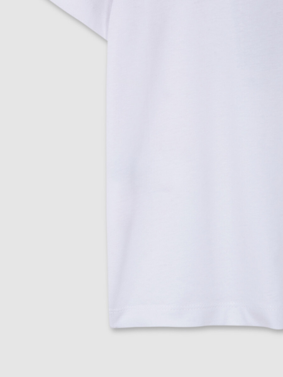 Camiseta Con Estampado Tabla De Surf Blanco