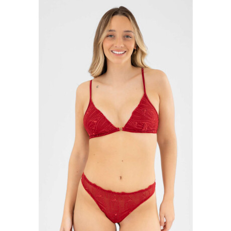 Soutien triangulo amapola Rojo