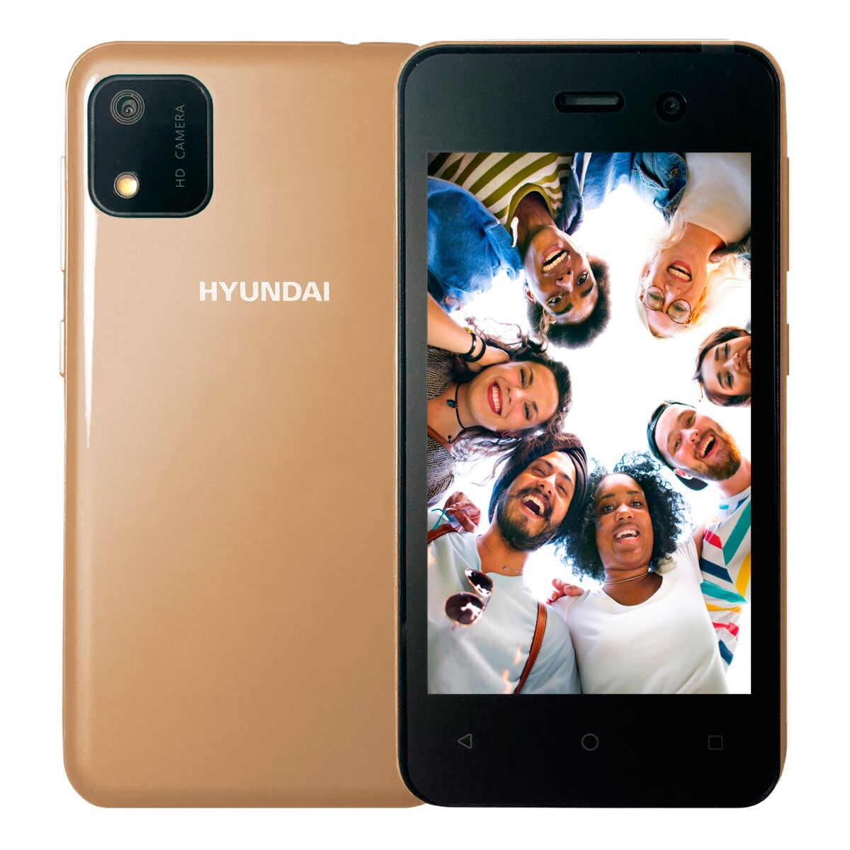 Hyundai - Smartphone E485 - 4" Multitáctil. Quad Core. 3G. Android 10. Ram 1GB / Rom 16GB. 2MP+VGA. - 001 