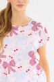 Red bow short Cherry blossom