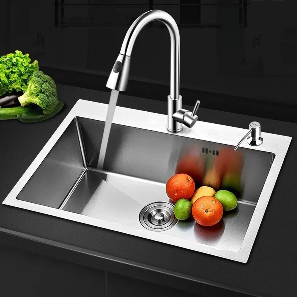 Pileta de cocina DREAM simple acero inox(304) 58x48x23 cm Pileta De Cocina Dream Simple Acero Inox(304) 58x48x23 Cm