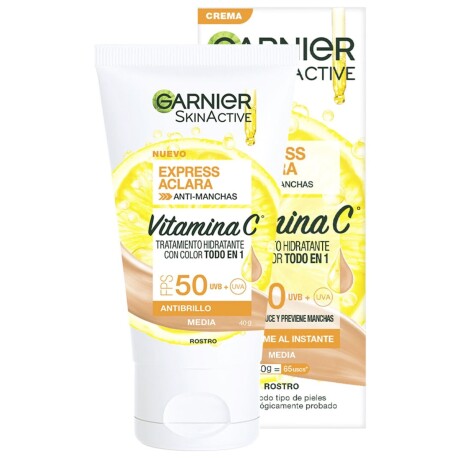 Tratamiento hidratante con color Todo en Uno Garnier Express con vitamina C- Tono Medio Tratamiento hidratante con color Todo en Uno Garnier Express con vitamina C- Tono Medio