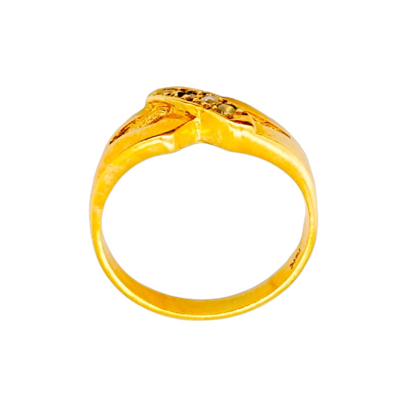 Anillo-Oro bajo-Piedra circonia-AN8044 conpiedra