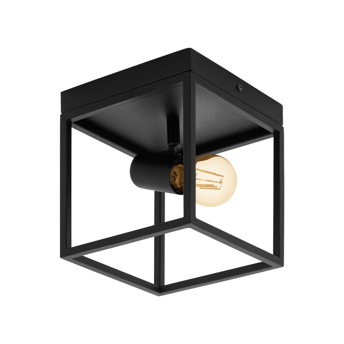 Lámpara de techo cubo acero y vidrio E27 SILENTINA - EG3470 
