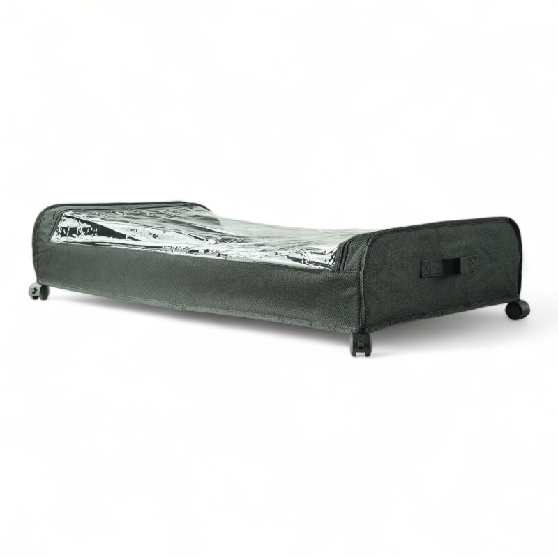 Cajon Organizacion Para Bajo La Cama C Ruedas 80cmx44cmx13cm Negro