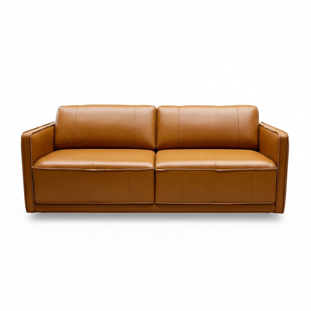 Sillon Positano - 3 Cuerpos 100% Cuero Camel