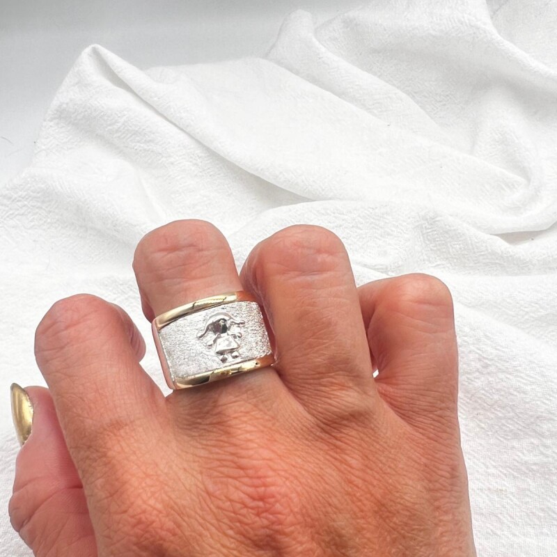 Anillo plata y oro Niña Anillo plata y oro Niña