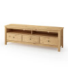 Rack TV 3 Cajones Madera Natural - Mari Miel