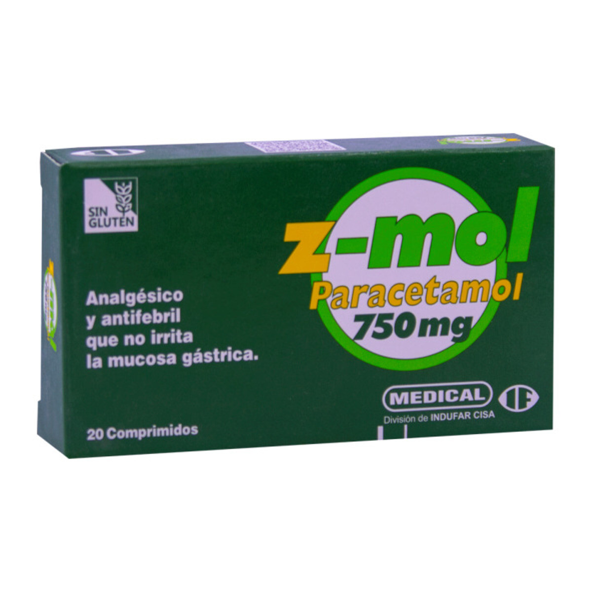 Z-MOL 750 MG. CJ X 20 COMPRIMIDOS 