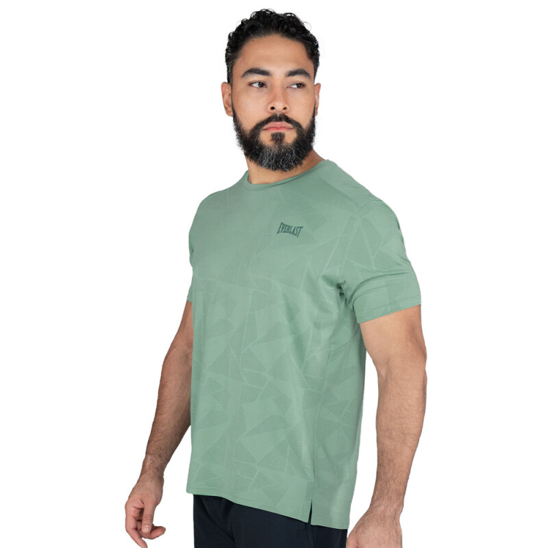 TSHIRT MEN POLY/SPX EVERLAST JACQUARD SPIN GN M6 VERDE