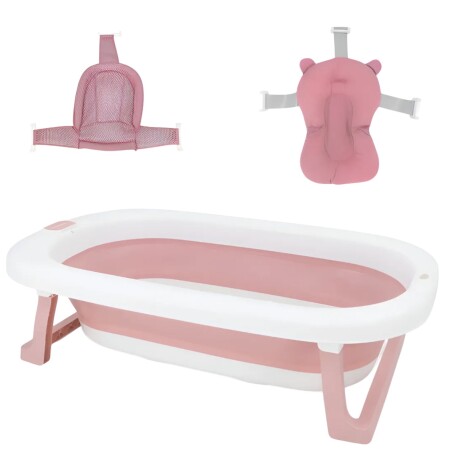 Bañera Plegable Bebesit con Almohadon y Reductor Rosa