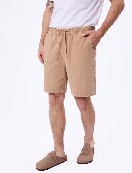 Short lino tostado