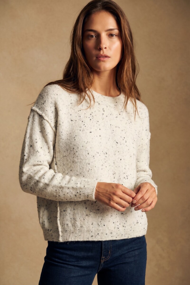 Sweater Bouttonne Gris Melange