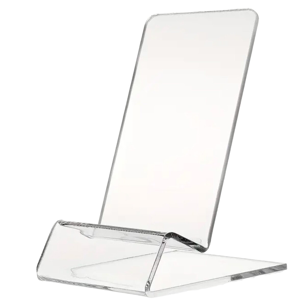 Soporte Celular Exhibidor Acrílico Transparente Minimalista - Transparente 