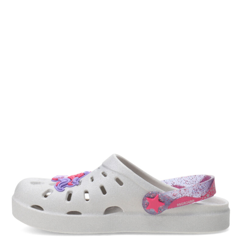 Zuecos Infantiles Barbie Fabuloso Plateado - Lila