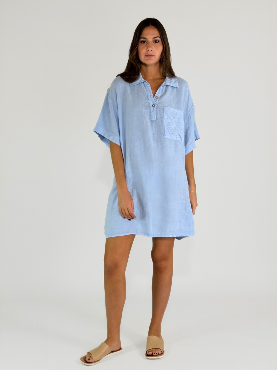 CAMISOLA CAVOUR - CELESTE 