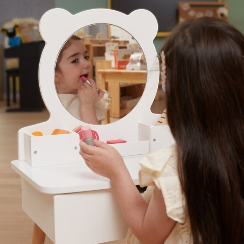 Tocador Blanco con Banco Viga Tocador Blanco con Banco Viga