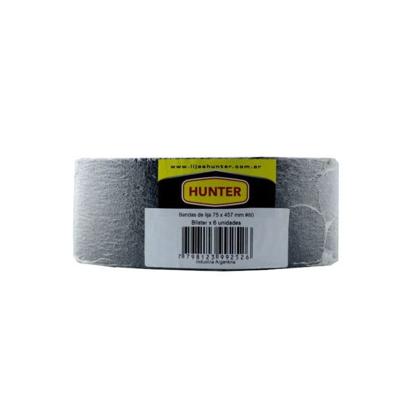LIJA EN BANDA 75X457MM G80 HUNTER Lija En Banda 75x457mm G80 Hunter